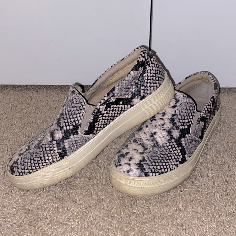 Steve Madden snakeskin flat sneakers